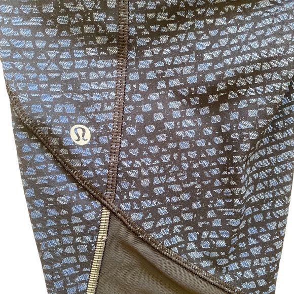 Lululemon Free Runner Crop (19") Shatter Weave Desert Teal Alberta Lake … - Picture 11 of 12